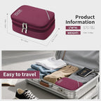 Lanola Electronic Organizer Travel Double Layer Cable Organizer Bag,Accessory Bag for Hard Drives,Cables,USB,SD Card,Memory Cards,Flash Drive,etc. - Red