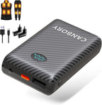 5V 2A/3A Battery Pack for Heated Vest Heated Jacket, 12000mAh Power Bank for Heated Apparel with LED Display with 7.4V DC Port