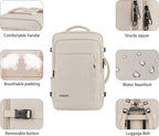 Gieury Travel Backpack, Extra Large 50L Expandable Backpack for Men Women, Carry On Backpack For Airplanes, Travel Essentials Luggage Suitcase Daypack Travel Gift Weekender Bag, Beige