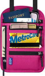 Neck Wallet with RFID Blocking - Hidden Travel Passport Holder Pouch | Concealed Under Clothing, Anti-Theft Security | Adjustable & Lightweight for Vacation, Airports