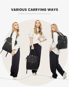 LOVEVOOK 17.3 Inch Laptop Backpack for Women, Large Capacity Travel Backpack with Organizer Bag, Waterproof Carry on Backpack Work Bag with USB Port, Teacher Nurse Backpack Purse, 2PCS, Black