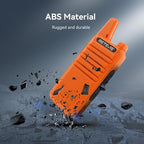Retevis RT22 Rechargeable Walkie Talkies, Long Range Two Way Radio for Adults, Portable Handheld Radio, Voice Activated, Emergency Alarm, Upgraded Type-C Charing, Outdoor Hiking Travel(4 Pack, Orange)