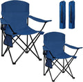 Camping Chair 2 Pack Portable Folding Chair, Supports 300lbs, Lightweight Stable Outdoor Chair for Camping Hiking Fishing Beach Travel Picnic, Compact Collapsible Camping Seat, Midnight Blue