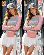 Capolo Fanny Packs for Women Fashion Waist Packs Bag with Adjustable Strap and 4 Zipper Pockets Waterproof Everywhere Crossbody Belt Bag for Workout Running Travelling(Pink)