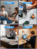2Pack 65W USB C Charger Block, 3Port Fast Charging Adapter,Type C Fast Charging Blocks Cube PD USBC Wall Plug+QC3.0 USB A Charger Brick for MacBook Pro/Air,iPad,iPhone17/16,Samsung S26/S25&More-Orange