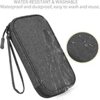 CAAORDKSO Electronic Organizer Travel USB Cable Accessories Case Bag, Waterproof Electronics Accessories Bag Organizer Case for USB, Cable, Cord, Charger, Phone, Power Bank, Earphone (Dark Gray)