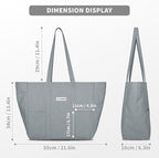 HOMESPON Large Canvas Tote Bag for Women Everything Bag with Pockets and Laptop Sleeve