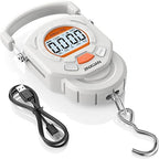 Fishing Scale 132lb/60kg Luggage Scale Digital Fish Scale with Backlit LCD Display, Fish Weight Scale Luggage Weight Scale Hanging Scale with 4 Units USB Cord, Fishing Accessories Fishing Gift