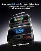 105W USB C Car Charger with Digital Color Display, 3-Port Fast Charging Cigarette Lighter Adapter for iPhone 17/16/15 Pro Max, Samsung S26, Travel Car Accessories Gifts for Men Women + 3FT USB-C Cable