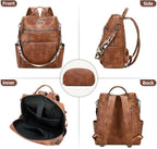 AGLOD Vegan Leather Laptop Backpack for Women 15.6 Inch Work Backpack Purse for Travel College