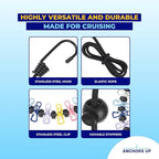 Magnetic Clothesline for Cruise Staterooms – Cabin Approved Travel Clothes Line with Non-Scratch Magnets – Portable Laundry Drying Rope, Cruise Accessories and Essentials
