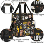 Start Your Day with Coffee Travel Bag Compatible with Keurig K-Mini, Single Serve Coffee Brewer Carrying Case Compatible for K-Mini Plus with Multiple Pockets for K-Cup Pods (Bag Only)