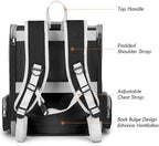 Cat Backpack Carrier, Pet Carrier Backpack with Kitten Wand Feather Toy for Medium Small Dog Cat Puppy Kitty Bunny up to 15lbs, Large Ventilated Mesh Cat Bookbag for Travel Walking Outdoor Use (Black)