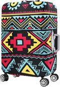 Travel Luggage Cover Elastic Sleeve 26"-28" Anti-Scratch Suitcase Protector Cover Size L, Bohemia