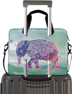 Elephant Art Watercolor Painting Laptop Case, 15.6 inch Laptop Bag, Waterproof Laptop Sleeve, Protective Briefcase for Women Men
