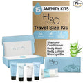 H2O Therapy Amenity Kit | Hotel Bulk Toiletries | 0.85 oz Shampoo, Conditioner, Lotion, Body Wash, Body Bar Soap for Guest Hospitality Vacation Rentals | 15 Sets/Case