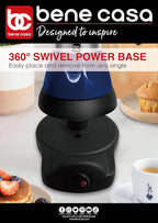 Bene Casa Blue Portable Electric Espresso Maker/Cafetera, 1-3 Cups/Shots (1, BLUE)