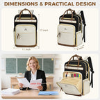 MATEIN Work Backpack with Lunch Compartment Detachable, 15.6 Inch Laptop Backpack with Organized Pocket, College Computer Backpacks Meal Prep Bag Gift for Teachers Nurse Adult Commute Office