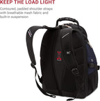 SWISSGEAR 1900 ScanSmart TSA Laptop Backpack Fits 17 Inch Laptop with RFID Protection and Tablet Pocket, Blue/Black, 19-Inch