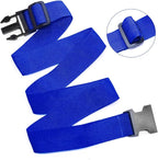 4Pack Luggage Straps Add Bag Luggage Straps to Connect Two Suitcases, Adjustable Luggage Belt Connector for Carry On, Travel Attachment Accessories to Hold Suitcases Together, Blue