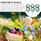 ibasenice 4pcs Portable Plastic Spring Scale Luggage and Fish Hanging Weighing Scales with Hooks for Household and Travel Use Random Color