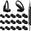 15 Pairs Ear Tips for Powerbeats Pro 2, Replacement EarTips Accessories for Beats Pro 2 Earbuds, 5 Sizes (XS/S/M/L/XL), Fit Charging Case, Black