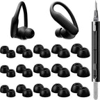 15 Pairs Ear Tips for Powerbeats Pro 2, Replacement EarTips Accessories for Beats Pro 2 Earbuds, 5 Sizes (XS/S/M/L/XL), Fit Charging Case, Black
