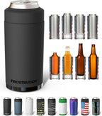 Frost Buddy Universal Buddy Can Cooler - Fits All - For Regular 12 & 16 oz or Slim-Size Bottles - Insulated Double-Walled Stainless Steel (Dark Night)