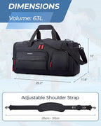 BAGSMART Gym Bag for Women & Men, 35L/63L Sports Travel Duffel Backpack with Shoe Compartment Laptop Compartment, Water Resistant Carry On Weekender Bag for Airplane