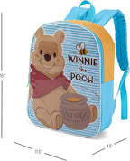 Disney Winnie the Pooh Backpack for Kids - Cute & Durable Kids Backpack for Girls with Padded Straps & Zip Compartment - Ideal Toddler Bookbag for School & Travel - 15”