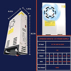 New Version Converter, 110V AC to 12V DC Converter Power Supply 12V 600W 50A DC Switch Transformer for RV,Pump,LED Strip, LCD Monitor