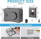 Retractable Clothesline Indoor Outdoor, 16.7 Ft Heavy Duty Wall Mount Automatic Retracting Clothes Lines for Laundry Room, Bathroom & Travel Rv