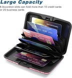 Credit Card Holder, Mini Aluminum Card Wallet RFID Blocking Slim Metal Hard Card Case for Women Men, Work Hard