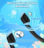 Aegend Snorkeling Gear for Adults Youth Kids, Snorkel Mask with Top Dry Valve - Panoramic View Anti-Leak and Anti-Fog with Mesh Bag for Snorkeling, Scuba Diving, Freediving & Swimming