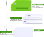 Silicone Luggage Tag with Name ID Card Perfect to Quickly Spot Luggage Suitcase