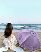 URAWESO Vintage Lace Parasol Gothic Lolita Umbrella UV Sun Protection Witch Cosplay Photoshoot Props Party Decoration