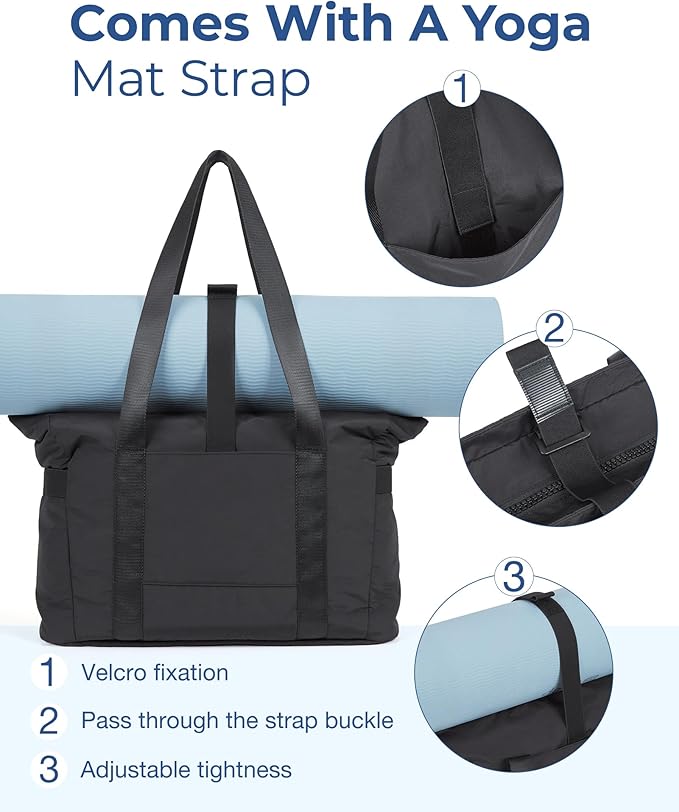 BAGSMART Tote Bag for Women, Tote Bag with Zipper Work Tote with Compartments Nurse Shoulder Hanbag for Travel, Gym
