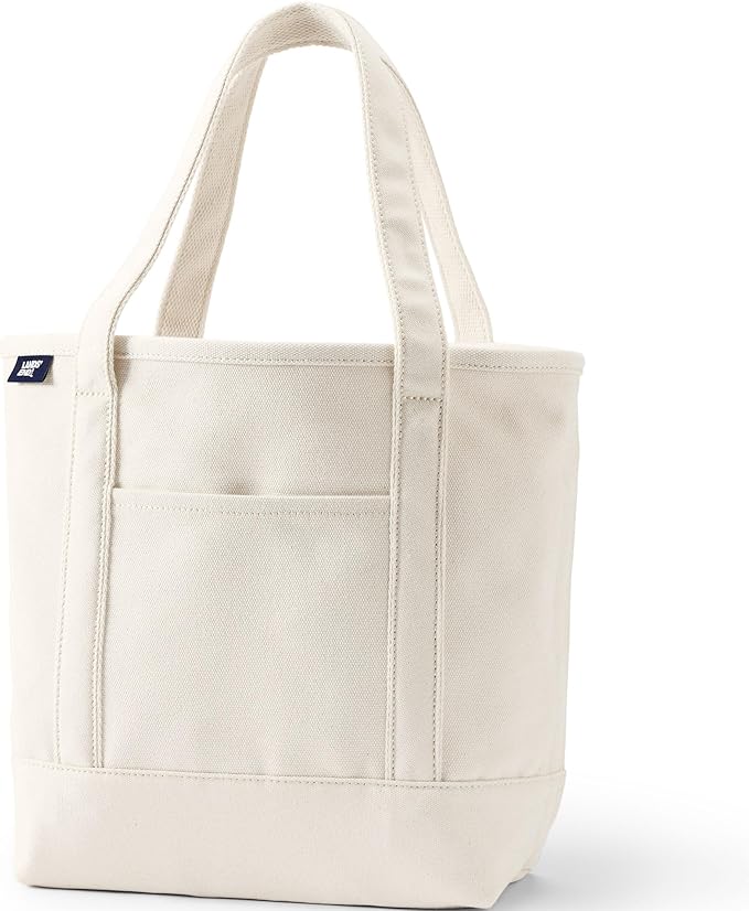 Lands' End Open Top Canvas Tote Bag