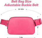 JSJ Mini Fanny Pack for Women & Men,Valentines Day Gifts for Girls Teens Kids Daughter Sister Her,Trendy Stuff Crossbody Bags Cute Everywhere Belt Bags.(Pink Glow)