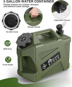 Portable Camping Shower with Water Jug, Electric Rechargeable Camping Shower, 5-Gallon Food Grade Water Containers, Outdoor Camp Pump for Hiking Beach, Travel, Pet Bath