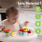 ALASOU 3PCS Pop Suction Cup Spinner Sensory Airplane Travel Toys for 1 Year Old Boy Girl Infant Toddlers|Novelty Spinning Tops 12 18 Months|1 2 Year Old Boy Birthday Gift|Baby Bath Toy Kids Ages 1-3