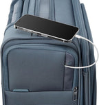 Samsonite UpLIFT Lightweight Large Checked Softside 3-Piece Luggage Set with Spinner Wheels - Expandable - Airline-Approved, Polyester Soft Suitcase for Ultra Light Travel - Elemental Blue