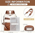 AGLOD Vegan Leather Laptop Backpack for Women 15.6 Inch Work Backpack Purse for Travel College
