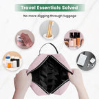 Carbrea Toiletry Bag for Women - Makeup bag Small Pouch for Toiletries, Cosmetics, Accessories, Gifts, Travel Organizer - Pink