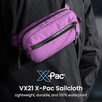 tomtoc 1.5L X-Pac Sling Bag with RFID Blocking, Crossbody Bag Minimalist Chest Shoulder Pack for Men/Women, Water-resistant Lightweight Casual Funny Pack for Travel, Daily Commute