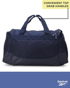 Reebok Duffle Bag - Lightweight Unisex Carry On Gym Bag - Travel and Sports Duffel Bags for Men and Women, Cade - Navy Silver