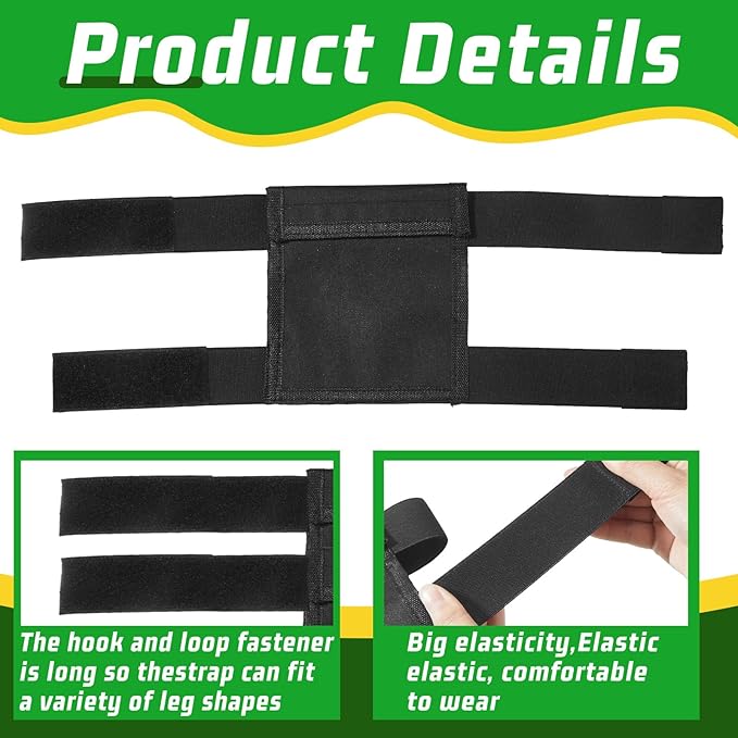 2 Pcs Security Ankle Wallet Pouch Black Ankle Wallet Stealth Tactical Nylon Leg Unisex Leg Strap Pocket for Credit Cards Travel First Aid Camping Phone