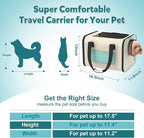 Small Dog Travel Carrier Bag - Soft Sided Pet Travel Carrier for up to 15LBS Small Dogs - Breathable and Comfortable for Car Trip Camping Outdoor Vet Hospital