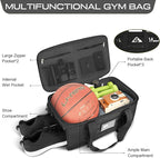 ETRONIK Gym Bags for Men, Extra Large Tactical Duffle Bag Backpack with Shoe Compartment, 3 in 1 Carry on Bag Travel Backpack with Wet Pocket, Weekender Range Bag for Workout Football Gym, Black