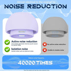 4 Pairs Replacement Ear Tips for AirPods Pro 2nd/1st Generation with Portable Storage Box & Cleaner Pen,Noise Reduction Holewith & Built-in dust Guard Screen,Silicone EarTips(Purple)